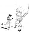 Cartoon: Just Around the Corner (small) by Mihail tagged corner street gun waiting wall 