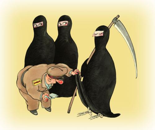 Cartoon: Impersonation (medium) by yl628 tagged azrael