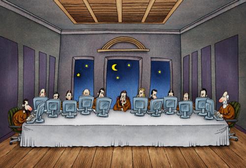 Cartoon: The new worship (medium) by yl628 tagged computer