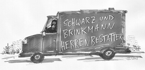 Cartoon: Herrenbestatter (medium) by Christian BOB Born tagged herren,bestatter,tod,bestattung,grab,friedhof,herren,bestatter,tod,bestattung,grab,friedhof