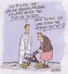 Cartoon: Kai (small) by Christian BOB Born tagged krankenpflege verheiratet rollator alt jung