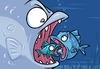 Cartoon: Big fish (small) by fengai tagged aggression,fish,sea