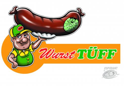 Cartoon: die wurst (medium) by elle62 tagged berlin,imbiss,wurst