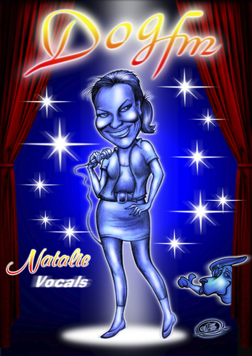 Cartoon: natalie from dog-fm (medium) by elle62 tagged bandmember,singer,female