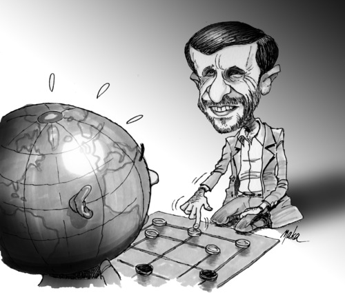 Cartoon: Atommühle (medium) by kama tagged iran,world,atomic,struggle,achmadinejad,big,game,cartoon