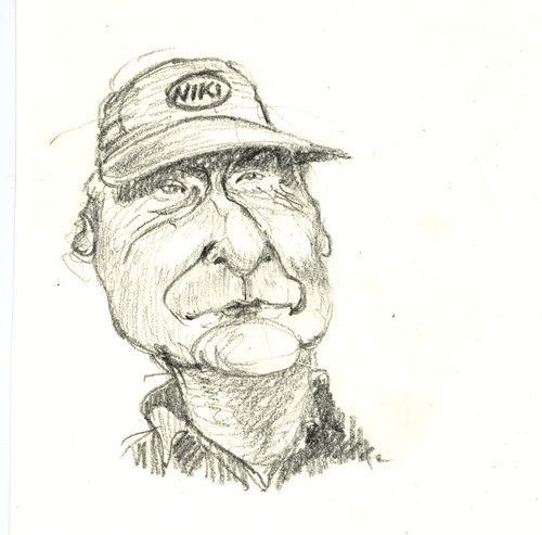 Cartoon: niki lauda in progress (medium) by kama tagged cartoon,niki,lauda