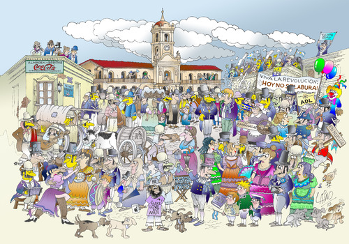 Cartoon: Bicentenario (medium) by LAINO tagged bicentenario
