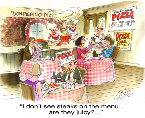 Cartoon: Pizzeria (medium) by LAINO tagged pizzapitch