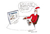 Cartoon: Facebook Santa (small) by Blogrovic tagged adventskalender,santa,weihnachtsmann,facebook,unartig,social,network