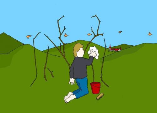 Cartoon: dirty twigs (medium) by hollers tagged twigs,dirt,clean