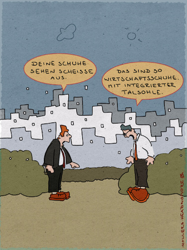 Cartoon: Frankfurt (medium) by hollers tagged talsohle,schuhe,wirtschaft,deutschland,frankfurt,wirtschaftsweise,finanzen,finanzmarkt,geld,börse,konjunktur,talsohle,schuhe,wirtschaft,deutschland,frankfurt,wirtschaftsweise,finanzen,finanzmarkt,geld,börse,konjunktur