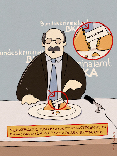 Cartoon: Kommunikationstechnik (medium) by hollers tagged spionage,kommunikationtechnik,glückskekse,merz,computer,abhörtechnik,spionage,kommunikationtechnik,glückskekse,merz,computer,abhörtechnik