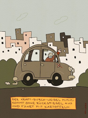Cartoon: Kraft durch Weidel (medium) by hollers tagged kdf,kraft,durch,freude,weidel,auto,rückspiegel,kartoffeln,axd,rechts,nationalsozialismus,kdf,kraft,durch,freude,weidel,auto,rückspiegel,kartoffeln,axd,rechts,nationalsozialismus