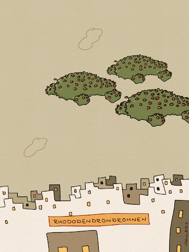 Cartoon: Rhododendrondrohnen (medium) by hollers tagged rhododendron,drohnen,bedrohung,drohen,russland,nato,luftraum,blumen,rhododendron,drohnen,bedrohung,drohen,russland,nato,luftraum,blumen