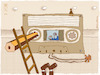 Cartoon: hometaping accident (small) by hollers tagged home,tape,hometape,accident,window,man,dog,woman,repair,pencil,ladder