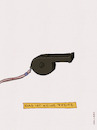 Cartoon: Pfeife (small) by hollers tagged trump,fußball,wm,balogun,magritte,rotsperre,aufheben,schiedsrichter,pfeife,infantino,telefonat