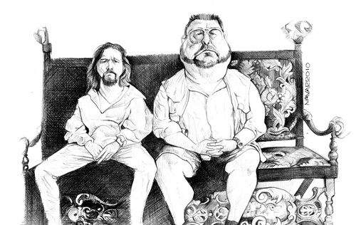 Cartoon: big lebowsky (medium) by salnavarro tagged caricature,pencil,lebowsky