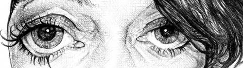 Cartoon: carolinas eyes detail (medium) by salnavarro tagged boo,hoo