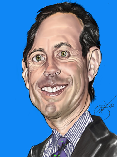 Cartoon: Jerry Seinfeld (medium) by salnavarro tagged finger,painted,caricature,jerry,seinfeld