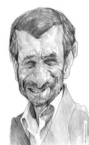 Cartoon: Mahmoud Ahmadinejad (medium) by salnavarro tagged caricature,pencil,iran,international,politcs