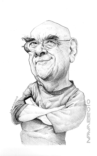 Cartoon: Patricio Villarroel (medium) by salnavarro tagged caricature,pencil,crosshatching,app,flickr,abstraction