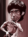 Cartoon: bruce lee (small) by salnavarro tagged ipad caricature sketchbook mobile bruce lee kung fu