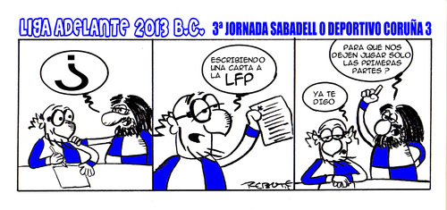 Cartoon: Division Maldita 03 (medium) by rebotemartinez tagged sabadell,adelante,liga