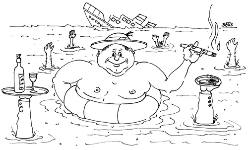Cartoon: ohne Titel (medium) by besscartoon tagged meer,insel,schiffbruch,rauchen,trinken,bess,besscartoon