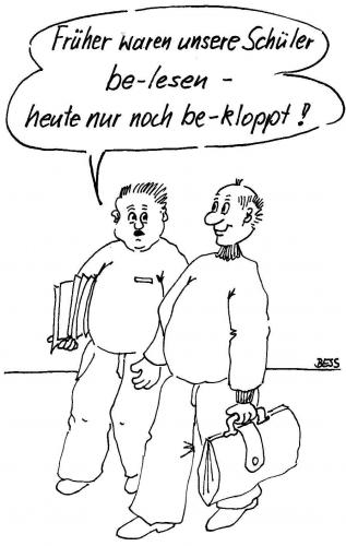 Cartoon: ohne Titel (medium) by besscartoon tagged besscartoon,bess,kinder,männer,lehrer,schule