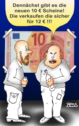 Cartoon: schöne Aussichten (medium) by besscartoon tagged euro,eu,geld,finanzen,zentralbank,euroscheine,bank,banken,knete,moos,zehneuroschein,bänker,manager,bangster,damager,bess,besscartoon