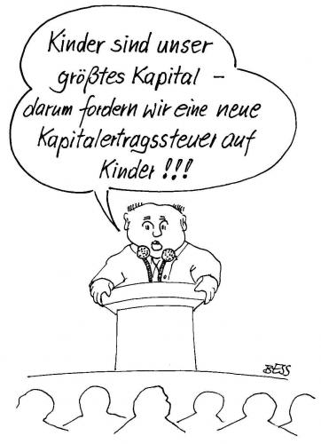 Cartoon: Steuern (medium) by besscartoon tagged kinder,mann,abgaben,steuer,politik,besscartoon,bess,kapital