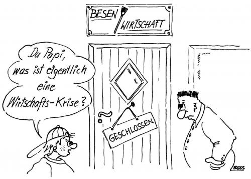 Cartoon: Wirtschaftskrise (medium) by besscartoon tagged besscartoon,bess,krise,wirtschaft,mann,kind