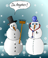 Cartoon: Angeber (small) by besscartoon tagged schneemann,winter,arzt,angeber,schnee,kalt,bess,besscartoon