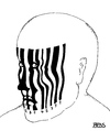 Cartoon: barcode (small) by besscartoon tagged mann,barcode,konsum,einkaufen,bess,besscartoon