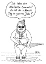 Cartoon: Deutscher Sommer (small) by besscartoon tagged mann,sommer,wetter,regen,sonne,bess,besscartoon