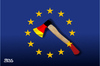 Cartoon: EU (small) by besscartoon tagged eu,europa,krise,sparen,sparkurs,wachstum,vorbild,deutschland,schulden,hilfspaket,schwarz,rot,gold,brd,axt,bess,besscartoon