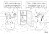 Cartoon: Fürsorge (small) by besscartoon tagged winter,schnee,frost,schneemann,kinder,gefrierschrank,zukunft,perspektive,überleben,bess,besscartoon
