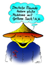 Cartoon: Gelber Sack (small) by besscartoon tagged chinese,gelber,sack,müll,müllentsorgung,arbeit,genitalien,bess,besscartoon