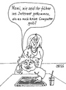 Cartoon: Gute Frage (small) by besscartoon tagged mutter,kind,familie,computer,internet,tablet,pc,technik,bess,besscartoon