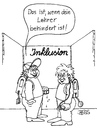 Cartoon: Inklusion (small) by besscartoon tagged schule,pädagogik,inklusion,behinderung,kinder,lehrer,schüler,bess,besscartoon
