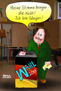 Cartoon: Qual der Wahl (small) by besscartoon tagged brd,deutschland,wahl,qual,sänger,stimme,bundestagswahl,wahlurne,bess,besscartoon