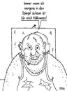 Cartoon: Spieglein Spieglein an der Wand (small) by besscartoon tagged mann,spiegel,halloween,aussehen,bess,besscartoon