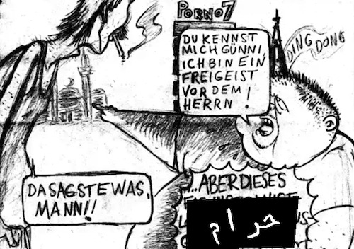 Cartoon: Straßenpolitik (medium) by m tagged abendland,morgenland,deutschland,wutbürger,frust,medien,straße
