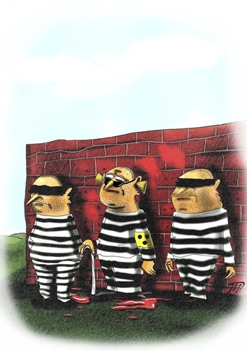 Cartoon: Human execution (medium) by Vlado Mach tagged execution,humanity,of,other,art