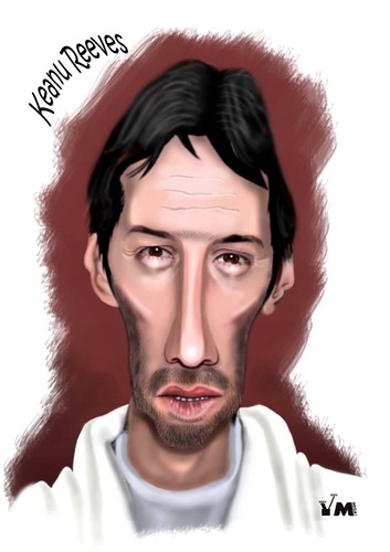 Cartoon: Keanu Reeves (medium) by Vlado Mach tagged keanu,reeves,actor,famous,movie