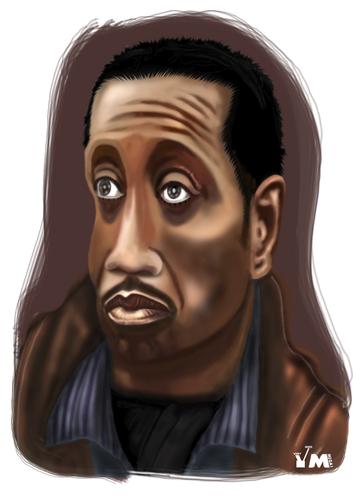 Cartoon: Wesley Snipes (medium) by Vlado Mach tagged wesley,snipes,actor,movie