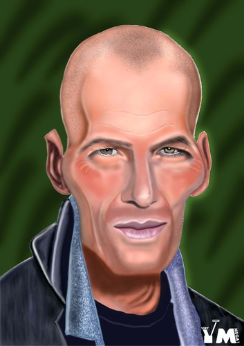 Cartoon: Zinedin Zidane (medium) by Vlado Mach tagged soccer,player,famous,best,zidane