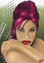 Cartoon: Angelina red without tatoo (small) by Vlado Mach tagged angelina famous nice woman