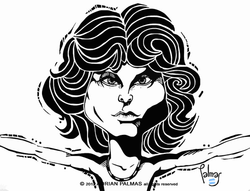 Cartoon: Jim Morrison (medium) by Palmas tagged morrison