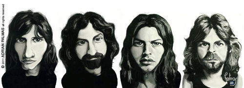 Cartoon: Pink Floyd (medium) by Palmas tagged rock